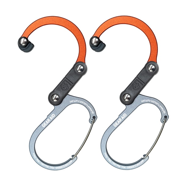 Mosquetón GEAR AID HEROCLIP Mini naranja, paquete de 2