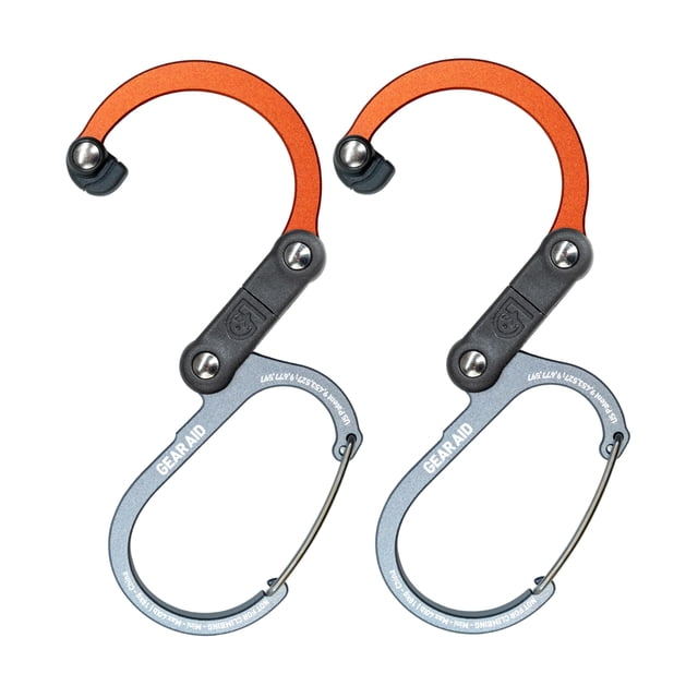 Mosquetón GEAR AID HEROCLIP Mini naranja, paquete de 2