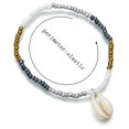 thumbnail image 3 of Women Beach Anklet Handmade Fashion Shell Decor Beaded Charm Anklet Foot Chain, 3 of 10