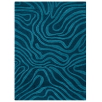 Temi Coker for Walmart Hand Tufted Area Rug, 5' x 7', Blue