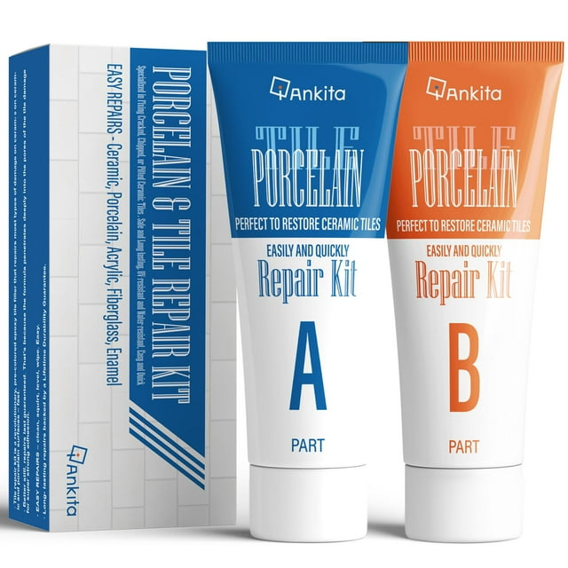 Kit de reparación de porcelana Ankita White High-Gloss para lavabos y azulejos