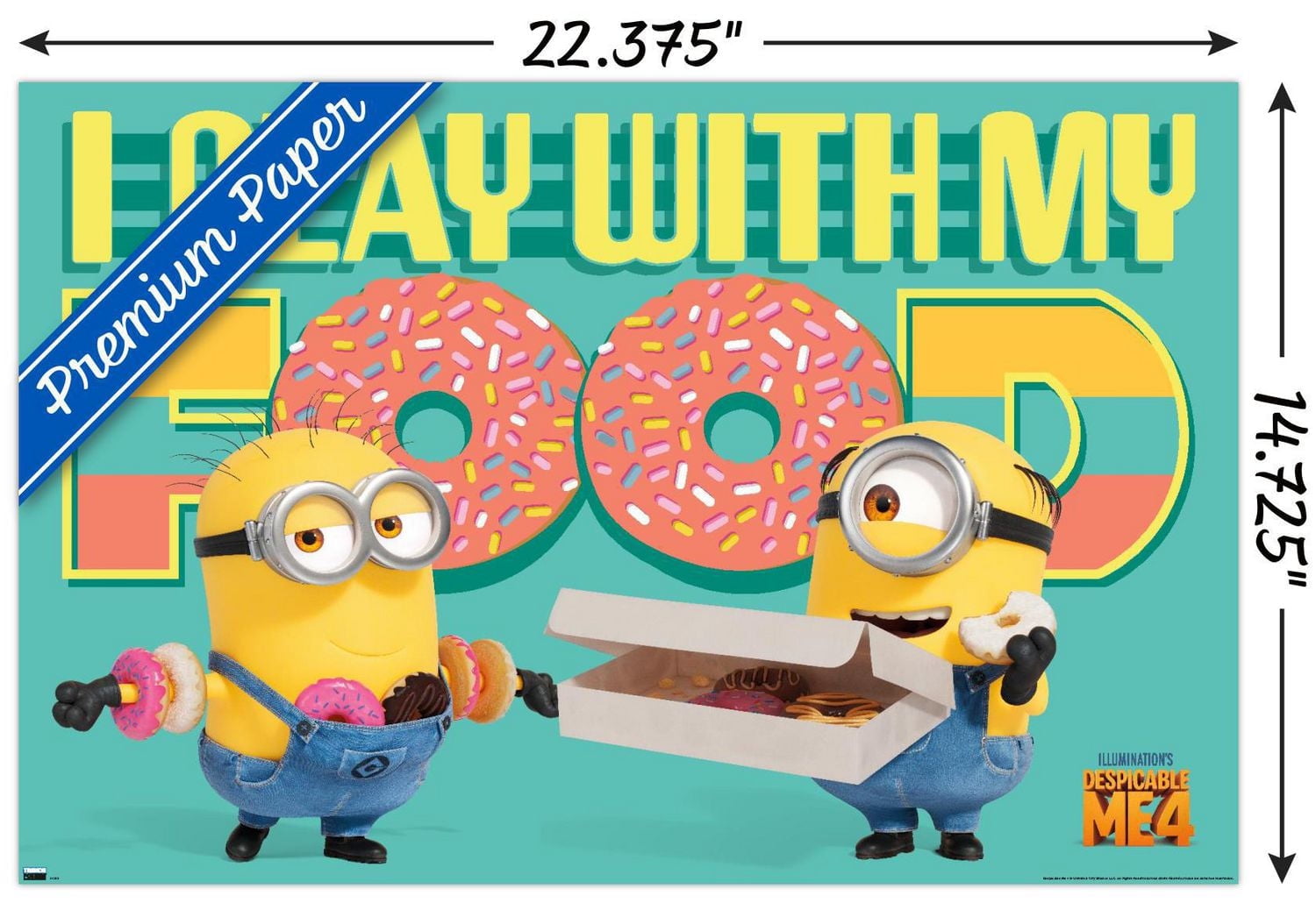 Illumination Despicable Me 4 - Donuts Wall Poster with Pushpins, 22.375" x 34"
