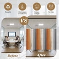 thumbnail image 6 of Burnt Orange Gray Ombre Window Privacy Film, Vintage Farmhouse Wooden Static Cling UV Sun Blocking Tint Film Heat Control Windows Films for Bedroom Bathroom, Window Stickers 29.5"x78.7", 6 of 8
