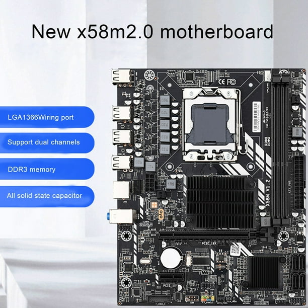 Neinkie X58M2.0 Desktop Motherboard Ondersteuning DDR3 Ecc LGA 1366 CPU Usb2.0 Sata 3.0 Dual Channel Game Internet Mainboard