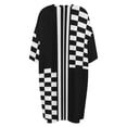 thumbnail image 5 of Stylish Black And White Check And Stripes Sleepshirts For Sleeping Travels Loose Sleepdress Pajama Dress Soft Nightdress Sleepwear, 5 of 7