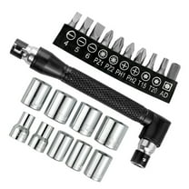 21pcs Socket Wrench Screwdriver Bits Tool Set 1/4 Socket Double-Ended Wrench