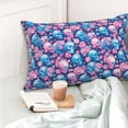 thumbnail image 4 of Naloa Blue Flower Skull Pillow Covers, Throw Pillow Case Cushion Covers,Cushion for Bedroom,Couch,Home-16"x24", 4 of 6