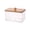C, variant on mdesiwst Laundry Beads Storage Box with Bamboo Cover Large Opening Acrylic Container Laundry Powder Beads Moisture Proof Organizer