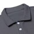 thumbnail image 7 of SGFCWSX Mens Long Sleeve Shirt, Casual Business Button-Down Collar Top with Half-Button Placket Gray Size L, 7 of 7