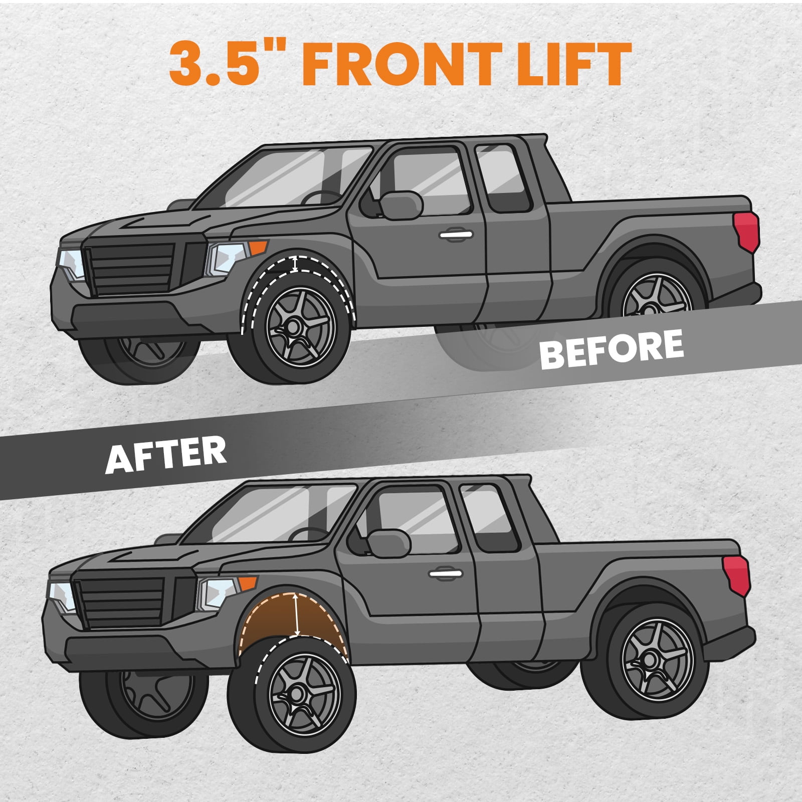 Restored maXpeedingrods 3.5" Front Leveling Kit for Dodge Ram 1500 2500 3500 4WD 1994-2013, Lift Coil Spring Spacers for Pickup Trucks (Refurbished)