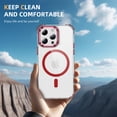 thumbnail image 3 of ShellTech for iPhone 14 Pro Max Case with Screen Protector Compatible,Military-Grade Drop TestedShockproof Slim Fit Magnetic Crystal Cover,Red, 3 of 9