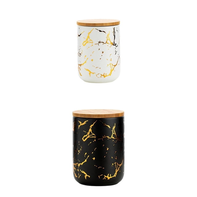 2x Tazón De Azúcar De Cerámica Moderno Con Tapas Herméticas Dispensador De Azúcar Para Cocina Casera Sunnimix Botes de cocina