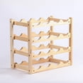 thumbnail image 1 of Soporte de Exhibición de Vino BLESIY Organizador Apilable 4 Capas Madera, 1 of 8