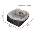 thumbnail image 2 of Alfombrilla para gatos 2 en 1 impermeable para otoño e invierno, cama cálida para perros para el suelo del hogar (negro), 2 of 8