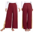 thumbnail image 6 of Kaerm Women's Praise Dance Wide Leg Palazzo Pants Celebration of Spirit Ceremony Performance Pants Burgundy L, 6 of 7