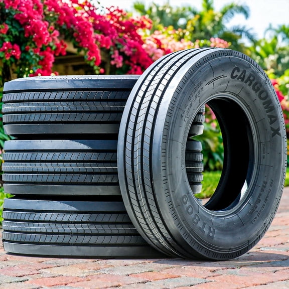 Set of 4 Cargo Max RT809 All Steel ST235/80R16 235/80R16 130/126M H 16 Ply Trailer Tires