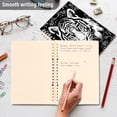 thumbnail image 5 of Notebook 8.3x5.7x0.4 Inch One Sizex2 Journey Note Diary Hardcover Notebook 60 Pages,80g Paper Writing Smooth and Not Easy to Break Black and White Cartoon Tiger, 5 of 8