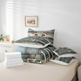 thumbnail image 5 of YST Lake Life 7-Piece Comforter Set, Queen – Retro Lake Cabin Decor with Paddle Pike Fish Boat Design, 5 of 5