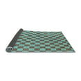 thumbnail image 2 of Ahgly Company Indoor Square Checkered Light Blue Modern Area Rugs, 3' Square, 2 of 4