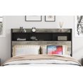 thumbnail image 4 of Modern Single Bed Frame with Storage Compartment at Headboard and Integrated USB Charging Station – Space-Saving Design for Dorm Rooms and Small Apartments, 4 of 9