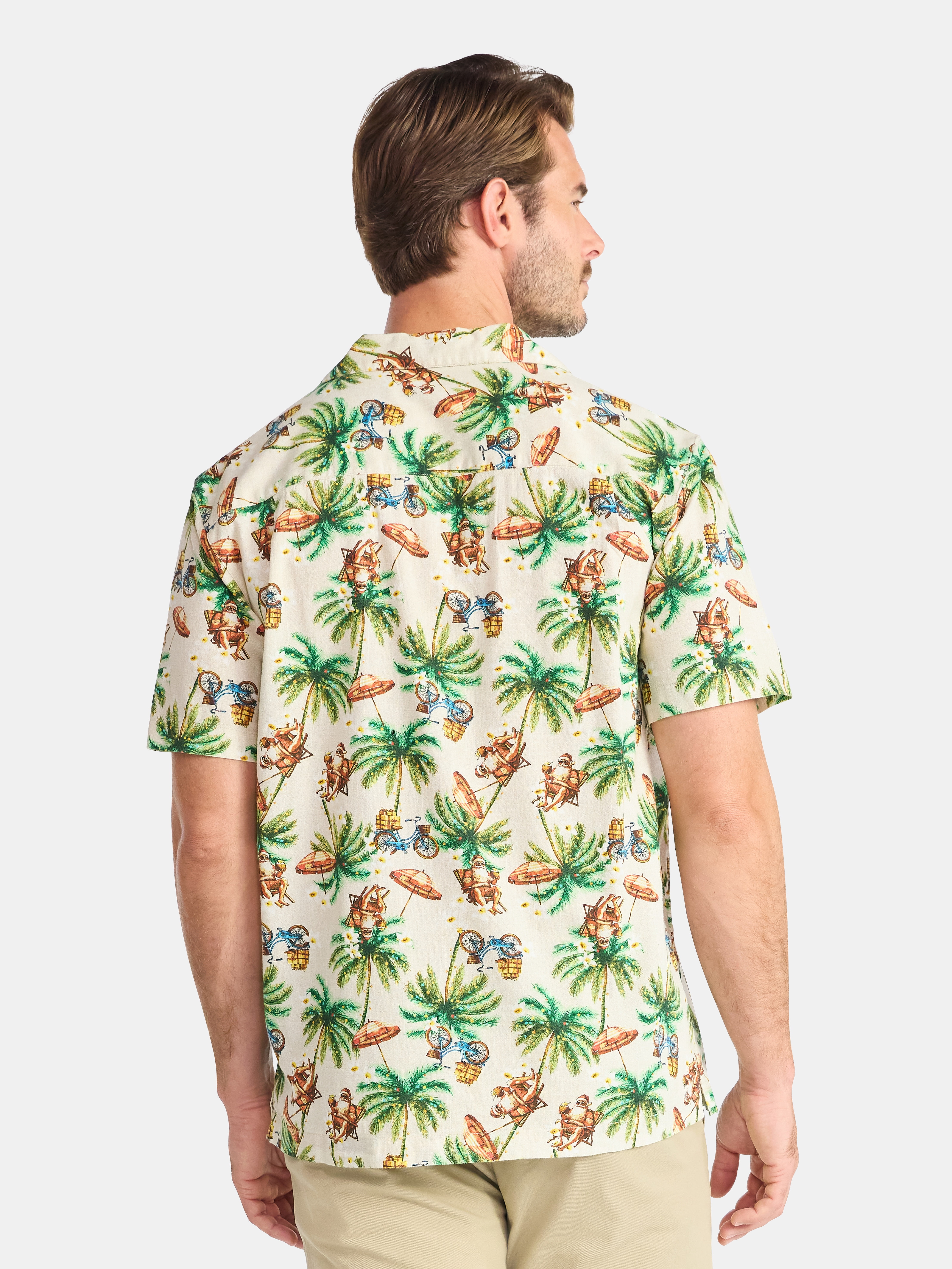 George Men's and Big Men's Holiday Camp Shirt, Sizes S-3XL