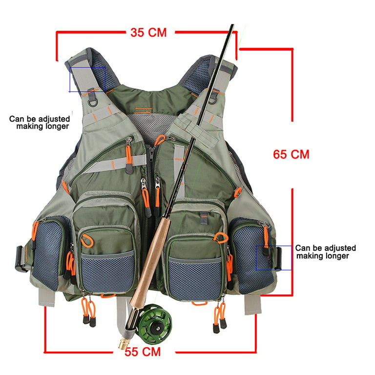 Fishing Vest Adjustable Life Jacket For Fly Bass Fishing And Outdoor  Activities