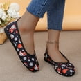 thumbnail image 3 of Mepaouo Womens Ballet Flats Shoes Xmas Santa Round Toe Slip on Casual Walking Loafer Shoes(Black,6.5), 3 of 6