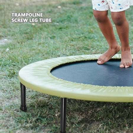 FOMIYES Trampoline Leg Caps Black Rubber Stainless Steel for Daily Use 3Pcs