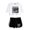 WhiteBlack, variant on 42 DUGG Go Again Tee Shorts 2 Piece Sets Funny Clothes Fashion Short Sleeve Suit