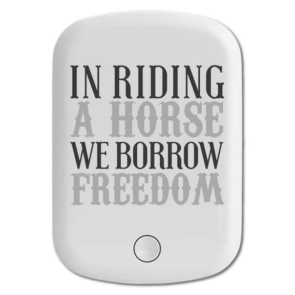 DistinctInk Magnetic Battery Pack, 5000 mAh Wireless Portable Charger with USB-C Cable, Compatible with MagSafe iPhone 14 / 13 / 12 Series - In Riding a Horse, We Borrow Freedom