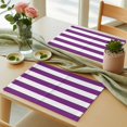 thumbnail image 3 of Classical Stripe Placemats Set of 4 Purple Place Mats Table Mats Kitchen Dining Home Outdoor Party Table Decoration, 3 of 9