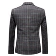 thumbnail image 2 of guisaled Men's Blazer Jackets Slim Fit One Button Lapel Trendy Tuxedo Jacket Wedding Dinner Prom Party Long Sleeve Casual Suit Coat, 2 of 3