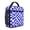Blue and White, variant on Blue and Black Wavy Checkered Pattern Insulated Lunch Bag Teens,Lunch Box for Men Women for Work,Picnic or Travel,10.2x9.5x4.3 Inches,8 Can Capacity