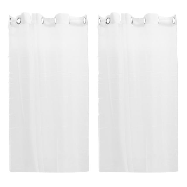 2 cortinas blancas transparentes para sala de estar, dormitorio, cortinas largas