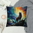 thumbnail image 2 of Nawypu  Wolf Plush Pillowcases Soft and Cozy Cushion Cover with Hidden Zipper for Home Decor Bedroom Sofa,, 2 of 5