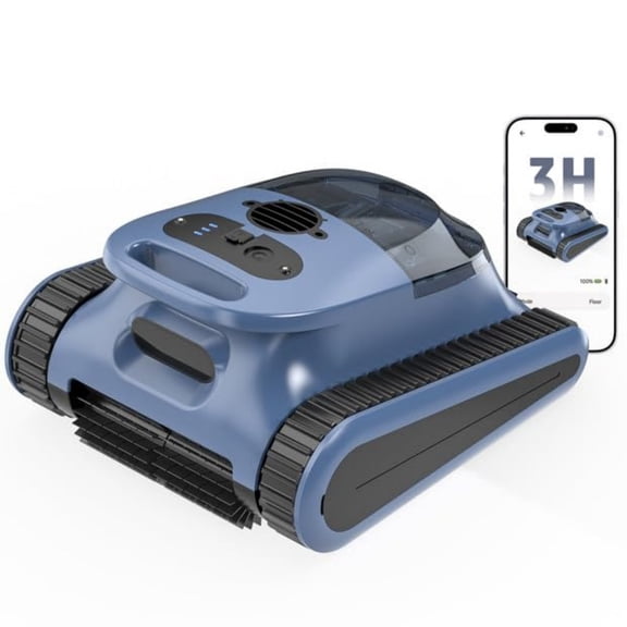 2026 Upgrade Wireless Automatic Pool Vacuum, Cordless Wall Climbing Robotic Pool Cleaner with Long Lasting Replaceable Battery, Smart Path Cleaning for Inground Pools up to 2150 Sq.ft