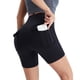 thumbnail image 4 of Pantalones cortos deportivos de cintura alta Sonducket para mujer mallas cortas de gimnasio levantamiento de glúteos y cadera con bolsillo lateral S, 4 of 6
