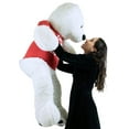 thumbnail image 2 of Giant White Teddy Bear 52 Inch Soft Big Plush, Wears Removable T-shirt I Love You This Much, 2 of 6