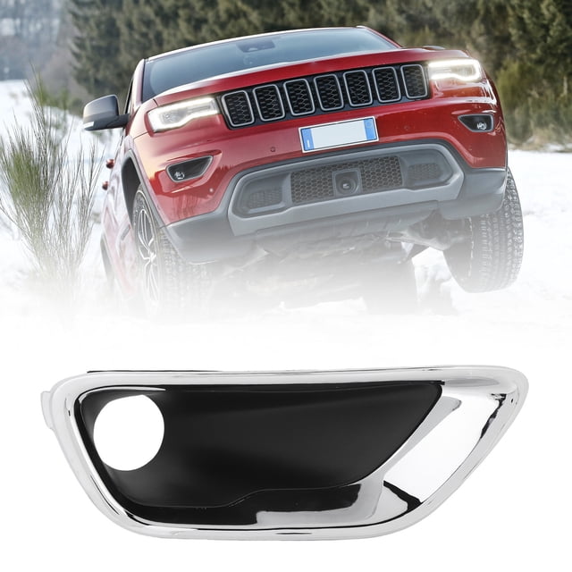 Fog Light Bezel Stylish Chrome Trim Cover Enhances Visibility Easy Install for Cars