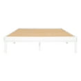 thumbnail image 6 of 14 Inch Full Solid Wood Platform Bed Frame, No Squeak Bed Frame with Wooden Slats, No Box Spring Needed, 9.2” Under Bed Storage – White, 6 of 10
