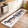 thumbnail image 3 of Vintage Wolves Kitchen Runner Rug 2x6 Washable Runners for Hallway Non Slip Vintage Chic Watercolor Animals Large Area Rug Indoor Floor Carpet for Bathroom Laundry Entryway Bedroom Living Room, 3 of 8