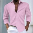 thumbnail image 2 of Maean Men Striped Shirt Long Sleeve Dressy Shirts Button down Collared Tshirt Business Casual Tops, 2 of 5