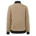 thumbnail image 5 of Tiweut Casual Baseball Jackets Womens Fashion Thin Long Sleeve Zipper Loose Fit Coat Blouses Khaki,XL, 5 of 5