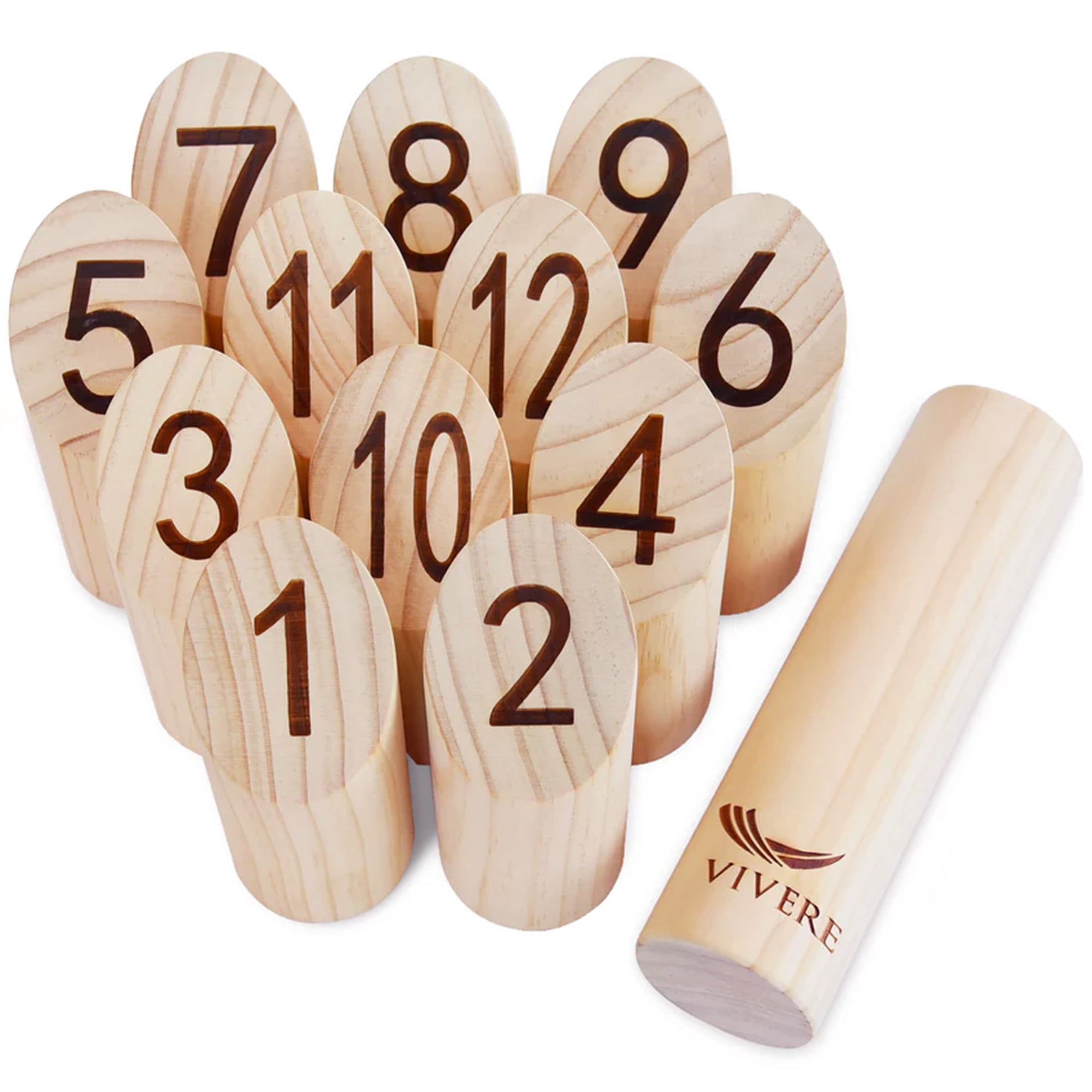 Vivere Viking Throw Tournament Edition Outdoor Bowling Game Set for Lawn & Backyard Play