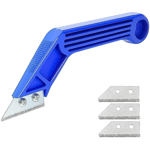 Mcury Grout Remover Tool Grout Scraping Tool with 3 Replacement Blades