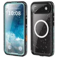 thumbnail image 1 of for iPhone Air 6.5 inch Waterproof Case Compatible with MagSafe, Magnetic Waterproof Full Body IP68 Underwater Case Built-in Screen Protector Military Grade Shockproof Cover with Lanyard, 1 of 7