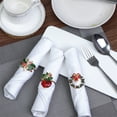 thumbnail image 5 of Wreath Napkin Rings Christmas Trees Napkin Holder Buckles for Christmas Holiday Wedding Party Dinner Table Decoration, 5 of 8