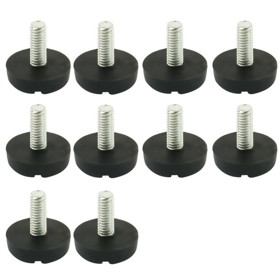 Unique Bargains 10 Pcs Antislip Plastic Round 20mm Chair Foot Cover Table Furniture Leg Protector Black