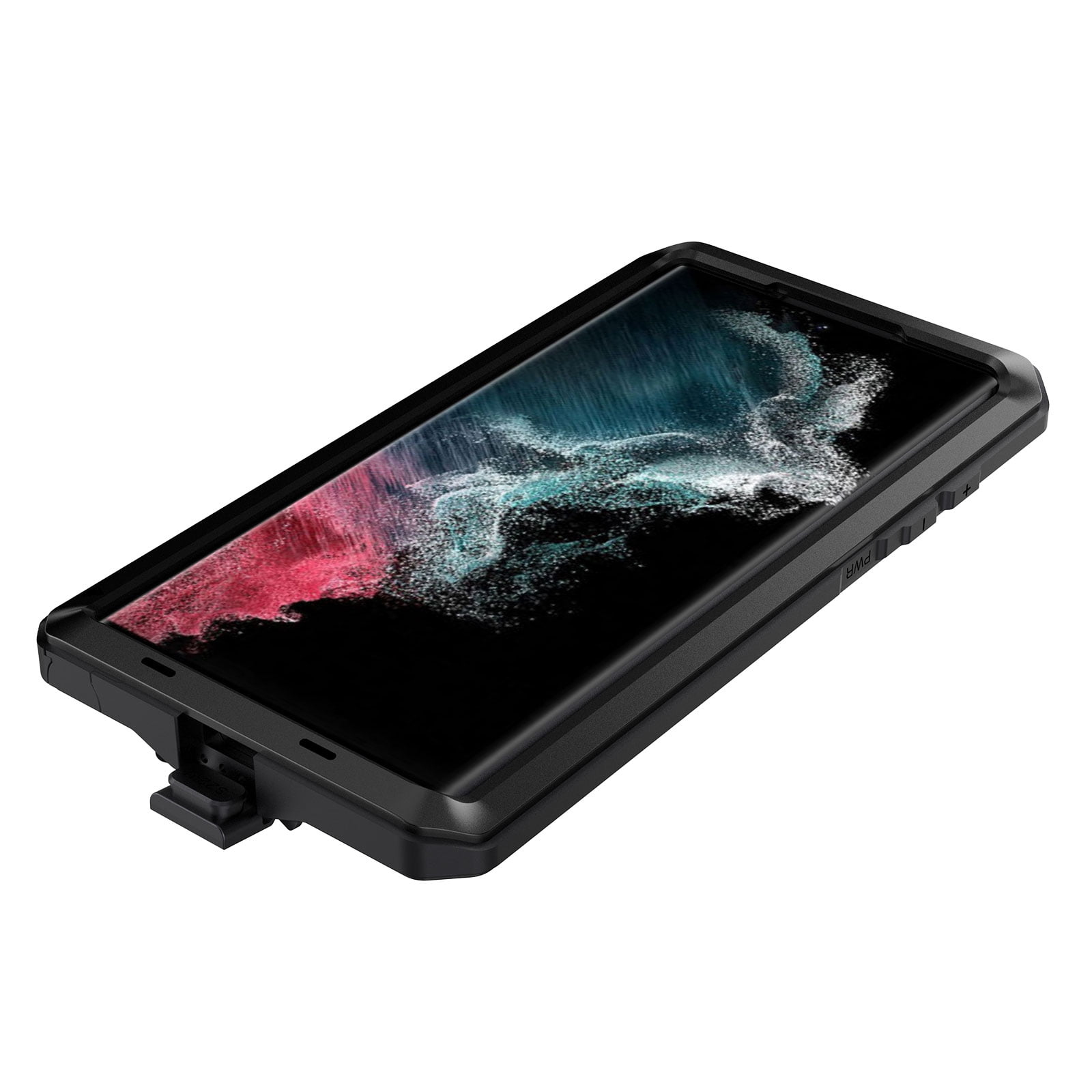 for Samsung Galaxy S23 Ultra Case, 360 Full Body Protective Cover Heavy Duty Shockproof Armor Aluminum Alloy Metal Case with Silicone for Samsung Galaxy S23 Ultra,Black