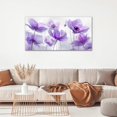 thumbnail image 7 of Asdg12s-Large Canvas for Living Room Purple Anemone Floral Wall Decor Pictures Free Fairy Floating Windflower Print Flower Field Painting Modern Home for Bathroom Bedroom Dining Room, 7 of 7